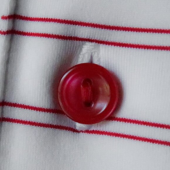 Peter Millar Summer Comfort White Striped Stretch Polo (M) - Picture 6 of 10